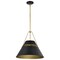 Nuvo Adina 3-Light Large Pendant Matte Black and Natural Brass 60/7768 - alternate 1